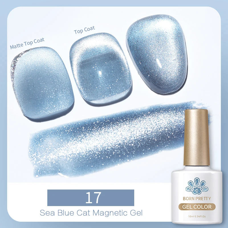 BORN PRETTY 10ml Water Light Cat Magnetic Gel Nail Polish Nail Supplies Vernis Winter Autumn Semi Permanent Christmas Xmas Gel
