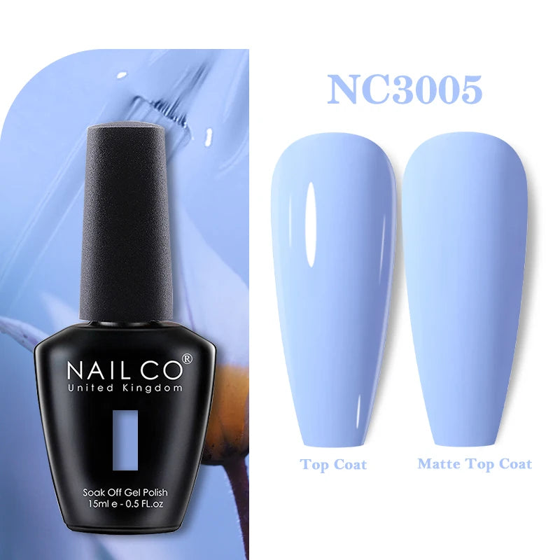 NAILCO 131Colors Vernis Semi Permanent UV Varnish Gel Nail Polish Nails Art Gel Manicure TOP BASE Varnish Hybrid