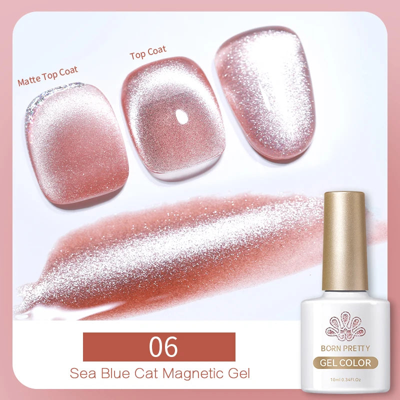 BORN PRETTY 10ml Water Light Cat Magnetic Gel Nail Polish Nail Supplies Vernis Winter Autumn Semi Permanent Christmas Xmas Gel