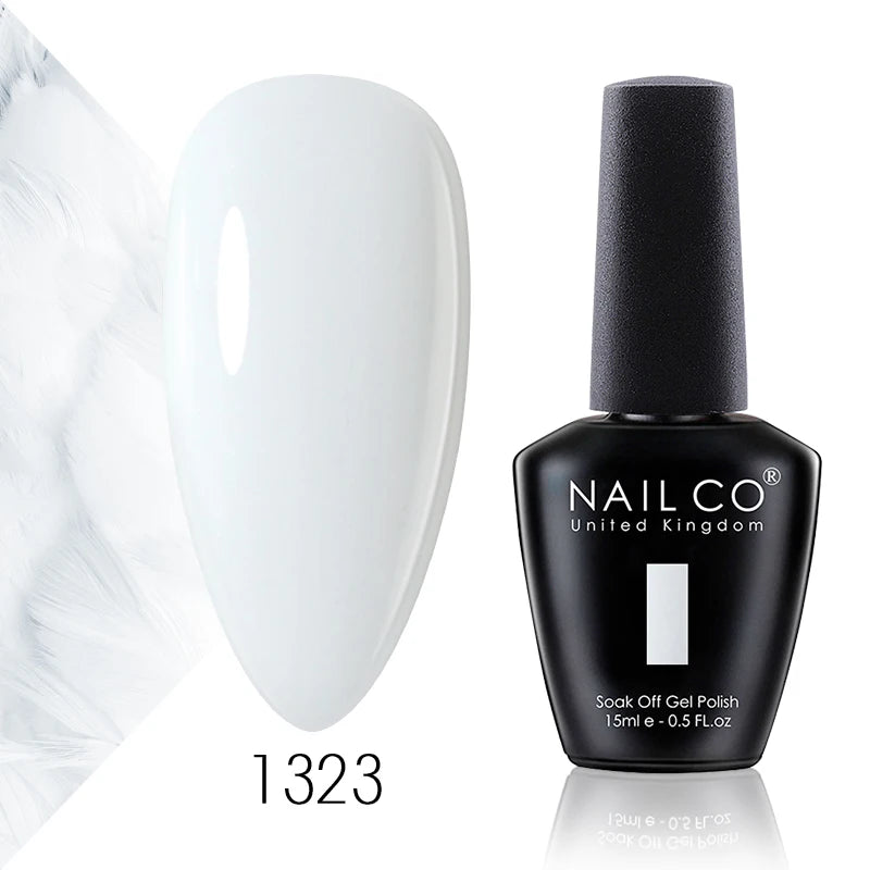 NAILCO 15ml Gel Nail Polish Vernis Semi Permanent Solid Soak Off UV Gel Varnish Nail Art Manicure BaseTop Coat