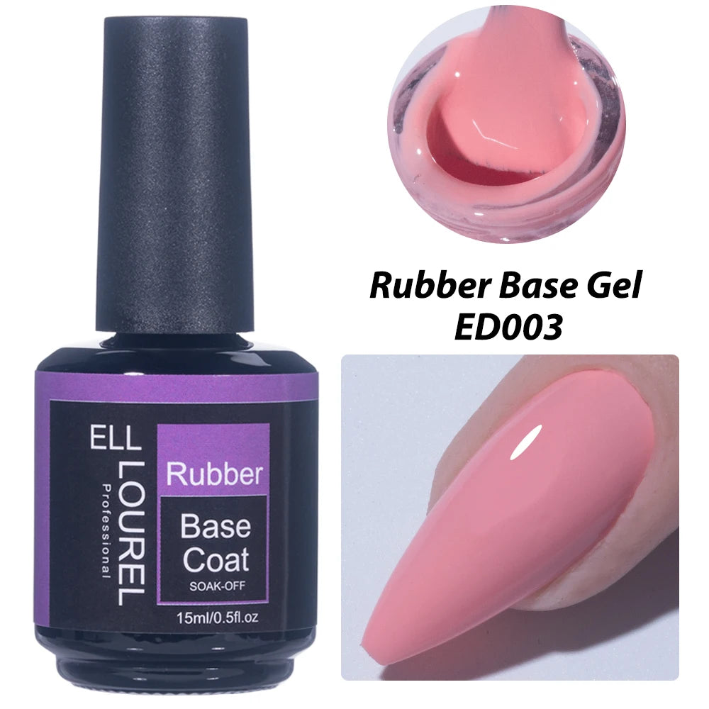 Vernis Semi-Permanent Base Rubber ELL LOUREL - plusieurs couleurs 15ml