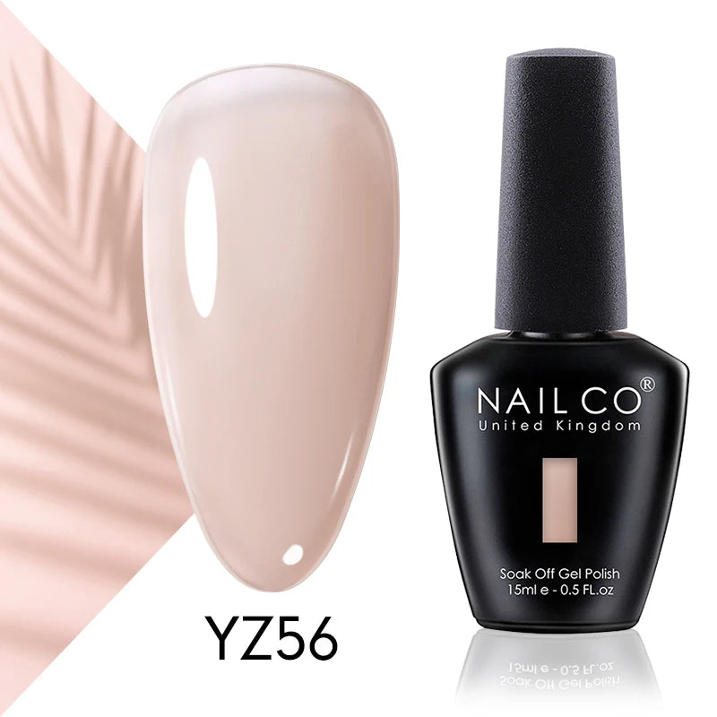 NAILCO 15ml Gel Nail Polish Vernis Semi Permanent Solid Soak Off UV Gel Varnish Nail Art Manicure BaseTop Coat