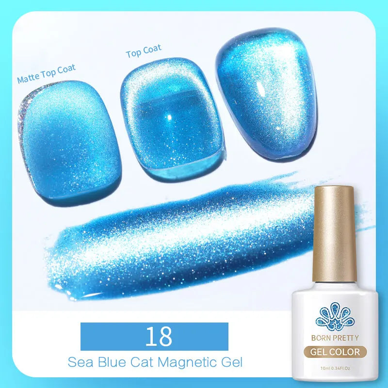 BORN PRETTY 10ml Water Light Cat Magnetic Gel Nail Polish Nail Supplies Vernis Winter Autumn Semi Permanent Christmas Xmas Gel
