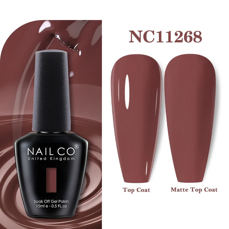 NAILCO 131Colors Vernis Semi Permanent UV Varnish Gel Nail Polish Nails Art Gel Manicure TOP BASE Varnish Hybrid