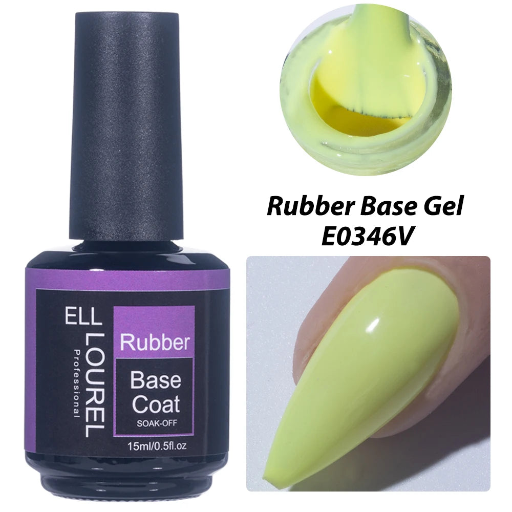 Vernis Semi-Permanent Base Rubber ELL LOUREL - plusieurs couleurs 15ml