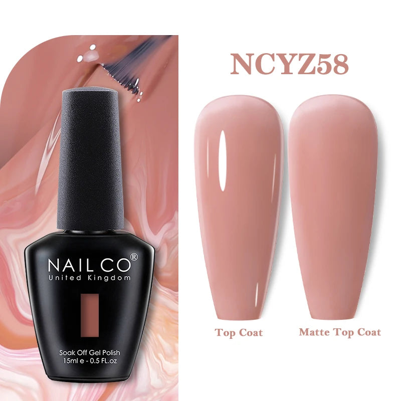 NAILCO 15ml Vernis Semi Permanent UV  Varnish Gel Nail Polish Nails Art Gel Manicure Design TOP BASE Hybrid