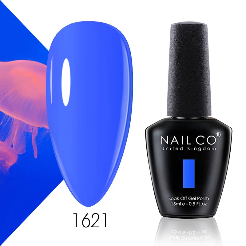 NAILCO 15ml Gel Nail Polish Vernis Semi Permanent Solid Soak Off UV Gel Varnish Nail Art Manicure BaseTop Coat