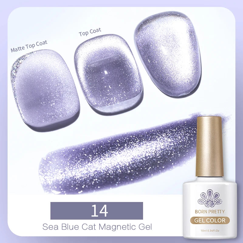 BORN PRETTY 10ml Water Light Cat Magnetic Gel Nail Polish Nail Supplies Vernis Winter Autumn Semi Permanent Christmas Xmas Gel