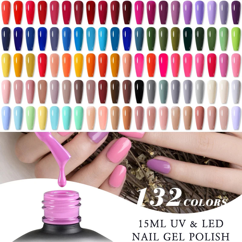 NAILCO 15ml Nail Polish Gel Vernis Semi Permanent UV Gel Gel Polish Manicure Varnish Nail Art Nude Gel Poliish