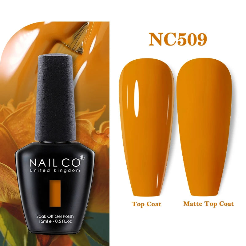 NAILCO 15ml Vernis Semi Permanent UV  Varnish Gel Nail Polish Nails Art Gel Manicure Design TOP BASE Hybrid