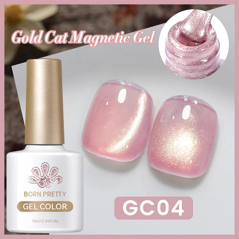 BORN PRETTY 10ml Water Light Cat Magnetic Gel Nail Polish Nail Supplies Vernis Winter Autumn Semi Permanent Christmas Xmas Gel