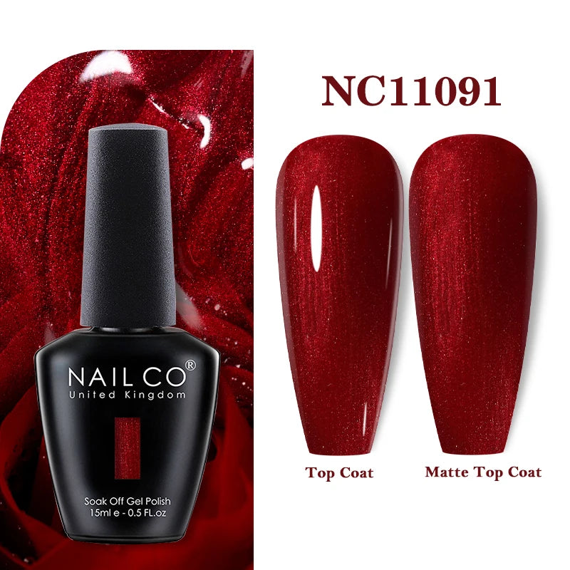 NAILCO 15ml Vernis Semi Permanent UV  Varnish Gel Nail Polish Nails Art Gel Manicure Design TOP BASE Hybrid