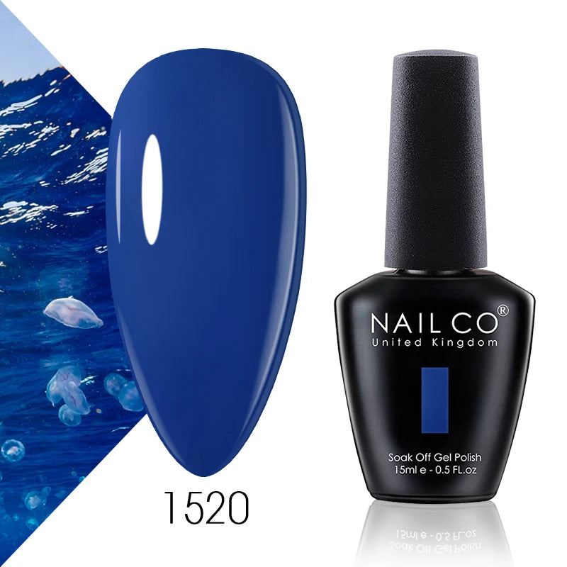 NAILCO 15ml Gel Nail Polish Vernis Semi Permanent Solid Soak Off UV Gel Varnish Nail Art Manicure BaseTop Coat