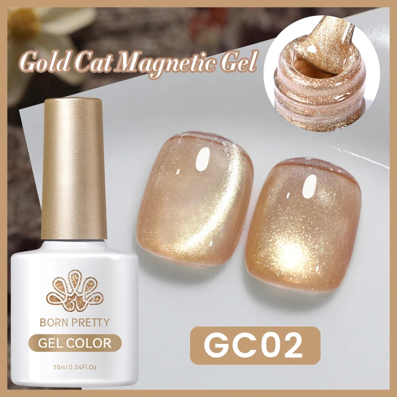 BORN PRETTY 10ml Water Light Cat Magnetic Gel Nail Polish Nail Supplies Vernis Winter Autumn Semi Permanent Christmas Xmas Gel