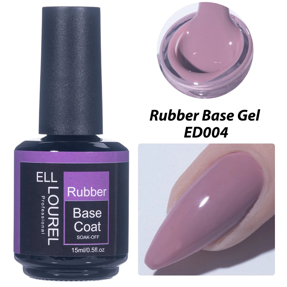 Vernis Semi-Permanent Base Rubber ELL LOUREL - plusieurs couleurs 15ml