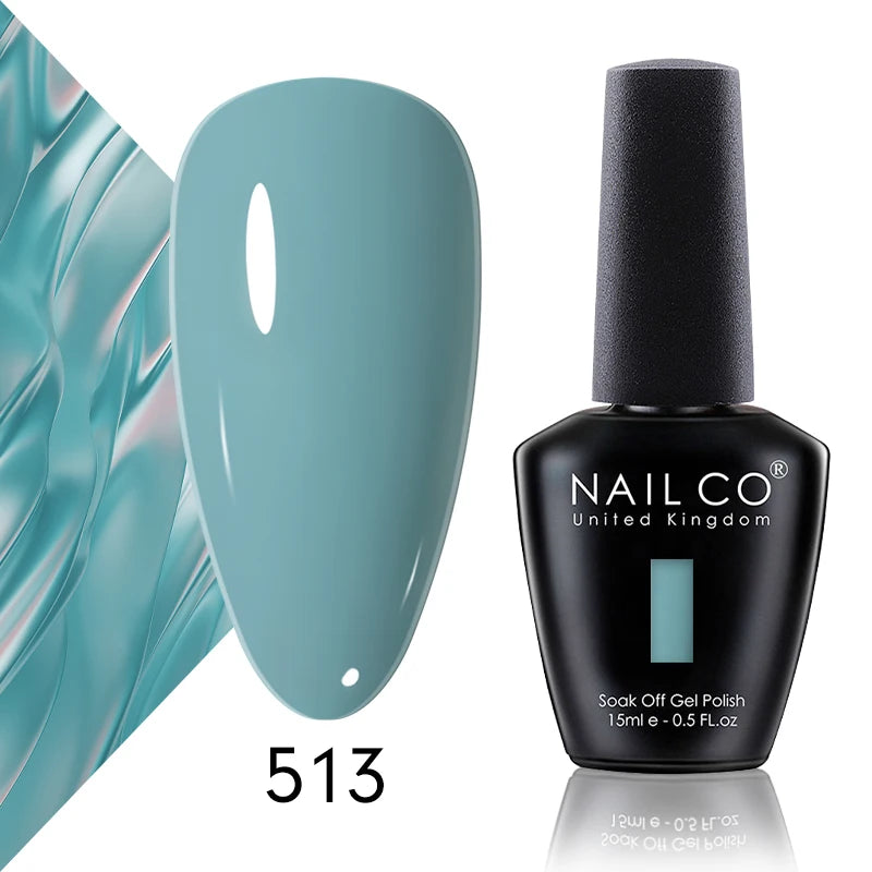 NAILCO 15ml Gel Nail Polish Vernis Semi Permanent Solid Soak Off UV Gel Varnish Nail Art Manicure BaseTop Coat
