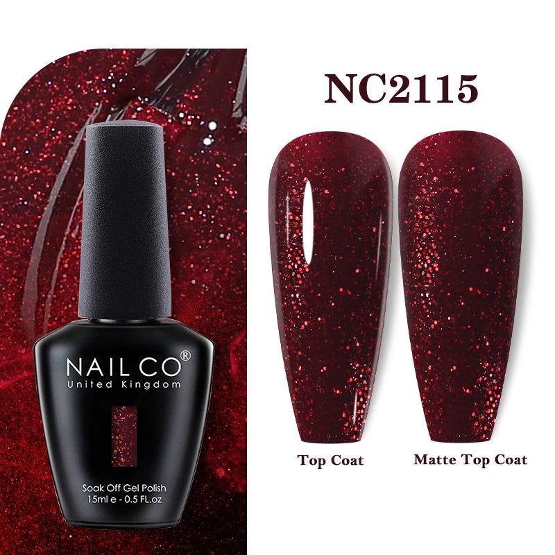 NAILCO 131Colors Vernis Semi Permanent UV Varnish Gel Nail Polish Nails Art Gel Manicure TOP BASE Varnish Hybrid