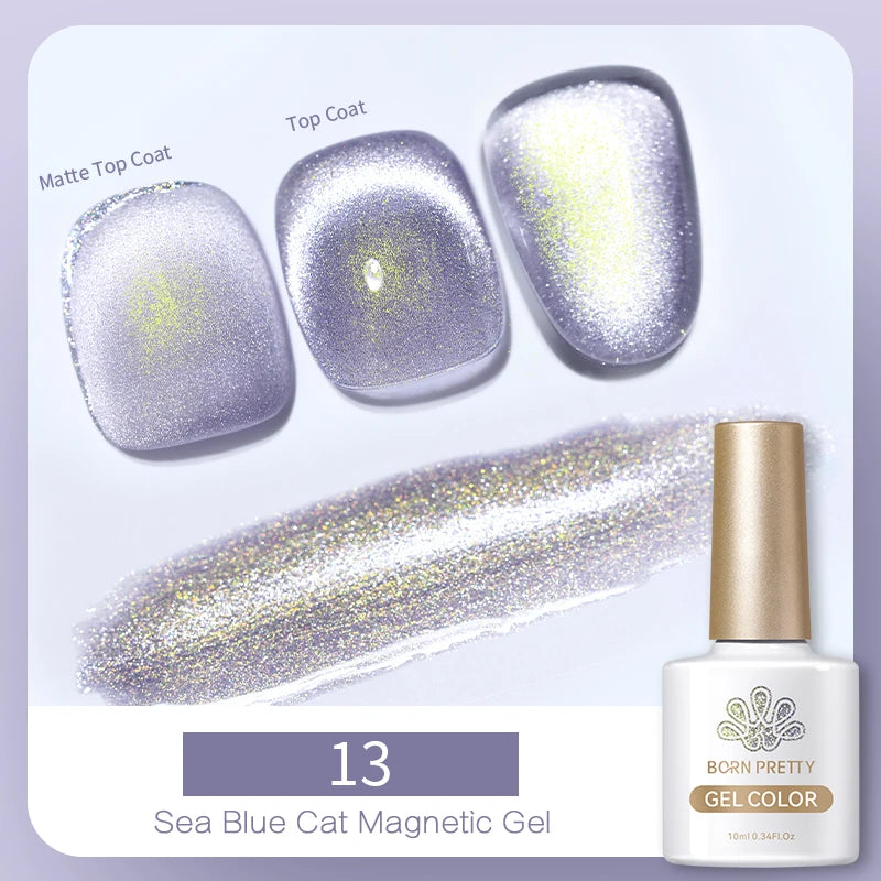BORN PRETTY 10ml Water Light Cat Magnetic Gel Nail Polish Nail Supplies Vernis Winter Autumn Semi Permanent Christmas Xmas Gel