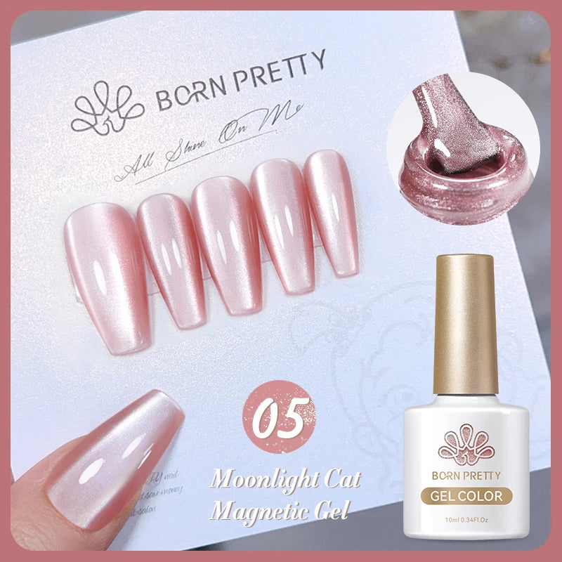 BORN PRETTY 10ml Water Light Cat Magnetic Gel Nail Polish Nail Supplies Vernis Winter Autumn Semi Permanent Christmas Xmas Gel