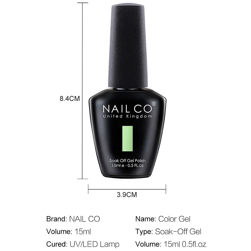 NAILCO 15ml Nail Polish Gel Vernis Semi Permanent UV Gel Gel Polish Manicure Varnish Nail Art Nude Gel Poliish