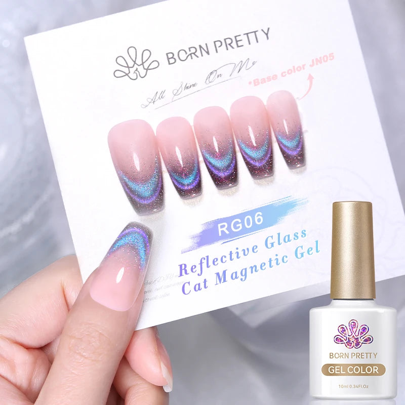 BORN PRETTY 10ml Water Light Cat Magnetic Gel Nail Polish Nail Supplies Vernis Winter Autumn Semi Permanent Christmas Xmas Gel
