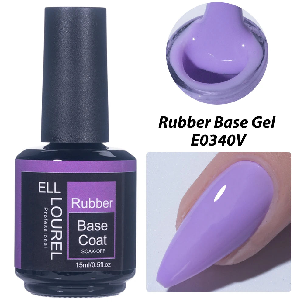 Vernis Semi-Permanent Base Rubber ELL LOUREL - plusieurs couleurs 15ml