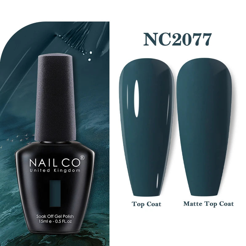 NAILCO 15ml Vernis Semi Permanent UV  Varnish Gel Nail Polish Nails Art Gel Manicure Design TOP BASE Hybrid