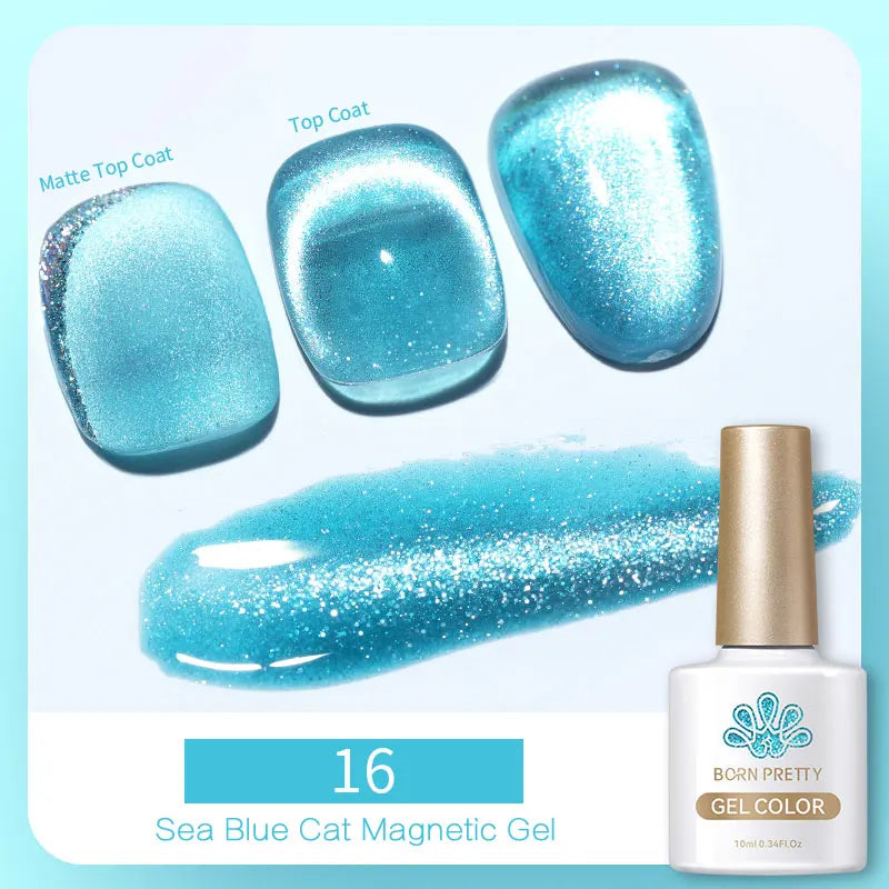 BORN PRETTY 10ml Water Light Cat Magnetic Gel Nail Polish Nail Supplies Vernis Winter Autumn Semi Permanent Christmas Xmas Gel