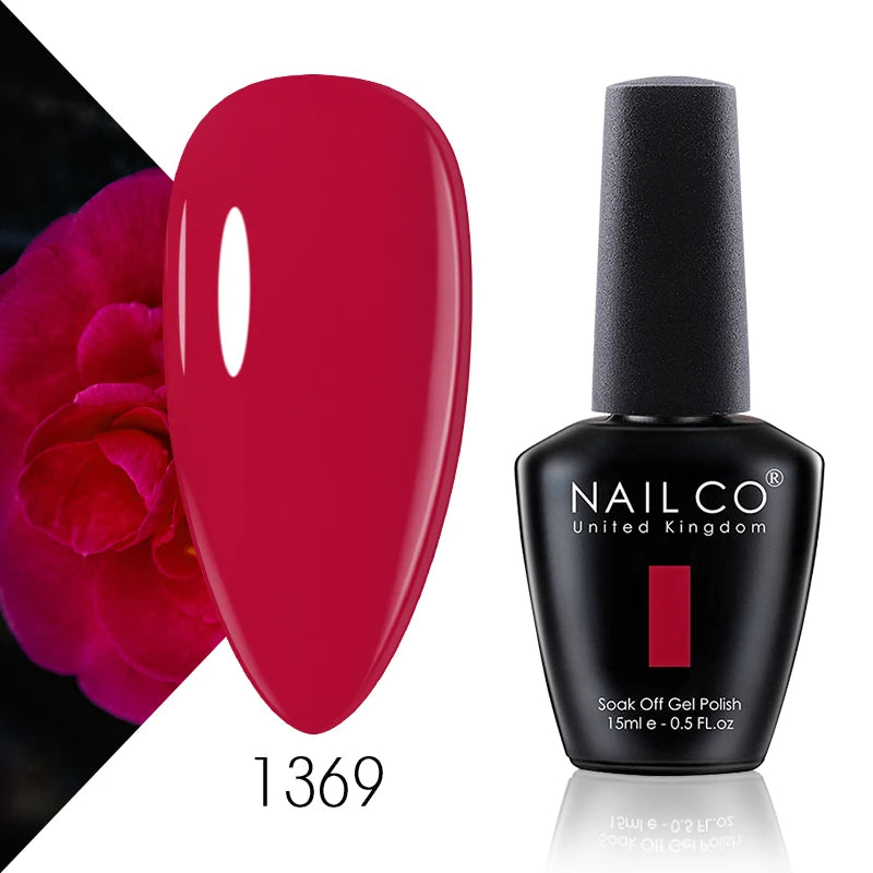 NAILCO 15ml Gel Nail Polish Vernis Semi Permanent Solid Soak Off UV Gel Varnish Nail Art Manicure BaseTop Coat