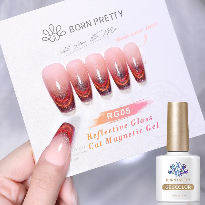 BORN PRETTY 10ml Water Light Cat Magnetic Gel Nail Polish Nail Supplies Vernis Winter Autumn Semi Permanent Christmas Xmas Gel