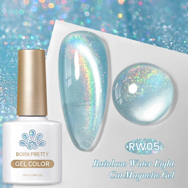 BORN PRETTY 10ml Water Light Cat Magnetic Gel Nail Polish Nail Supplies Vernis Winter Autumn Semi Permanent Christmas Xmas Gel
