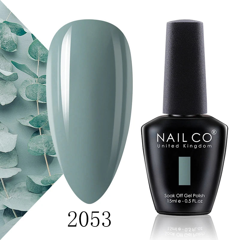 NAILCO 15ml Gel Nail Polish Vernis Semi Permanent Solid Soak Off UV Gel Varnish Nail Art Manicure BaseTop Coat