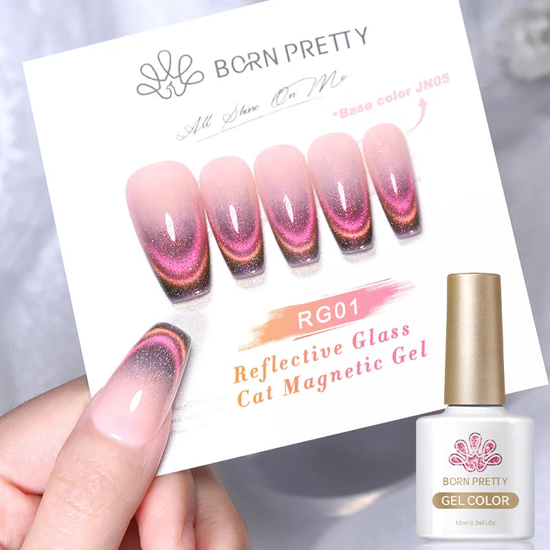 BORN PRETTY 10ml Water Light Cat Magnetic Gel Nail Polish Nail Supplies Vernis Winter Autumn Semi Permanent Christmas Xmas Gel