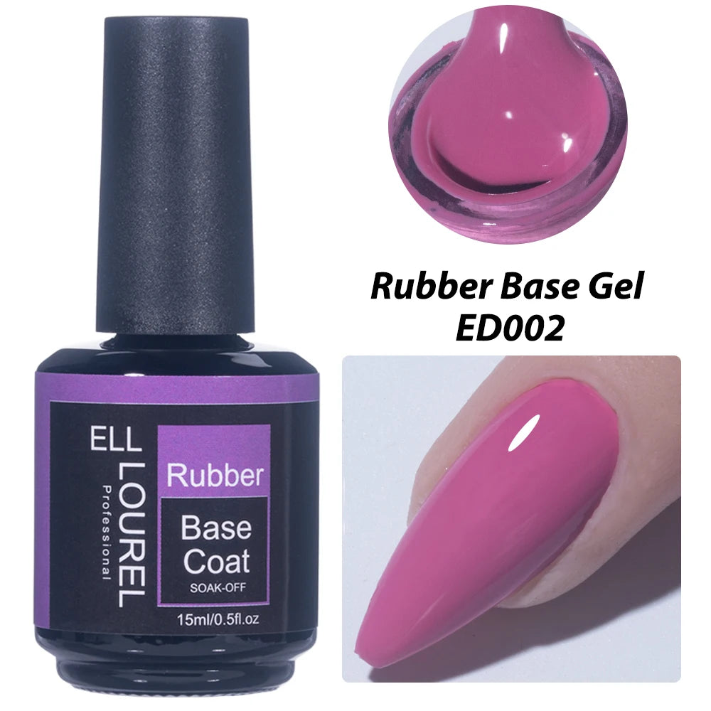 Vernis Semi-Permanent Base Rubber ELL LOUREL - plusieurs couleurs 15ml