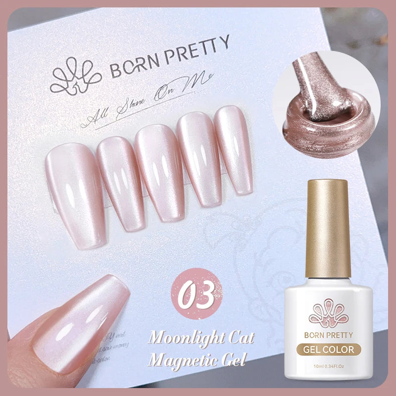 BORN PRETTY 10ml Water Light Cat Magnetic Gel Nail Polish Nail Supplies Vernis Winter Autumn Semi Permanent Christmas Xmas Gel