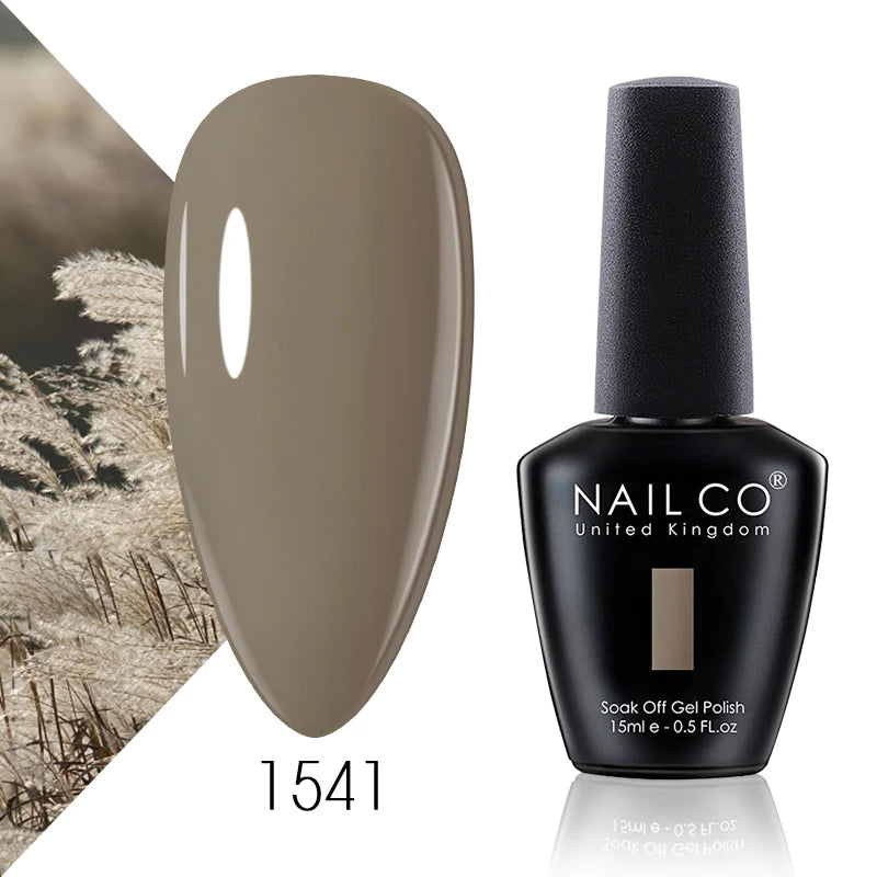 NAILCO 15ml Gel Nail Polish Vernis Semi Permanent Solid Soak Off UV Gel Varnish Nail Art Manicure BaseTop Coat