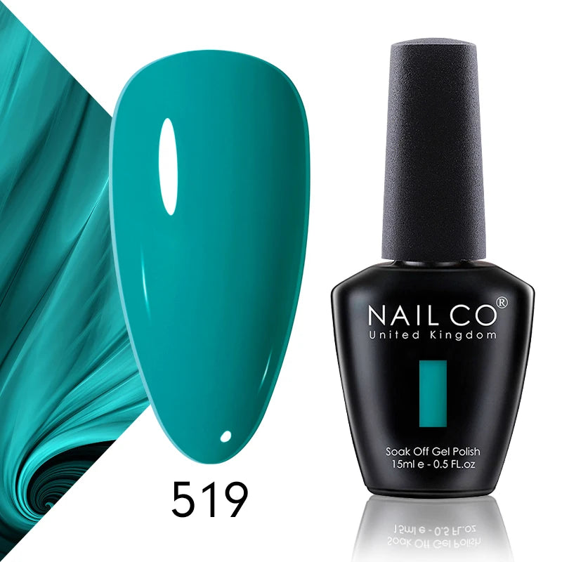 NAILCO 15ml Gel Nail Polish Vernis Semi Permanent Solid Soak Off UV Gel Varnish Nail Art Manicure BaseTop Coat