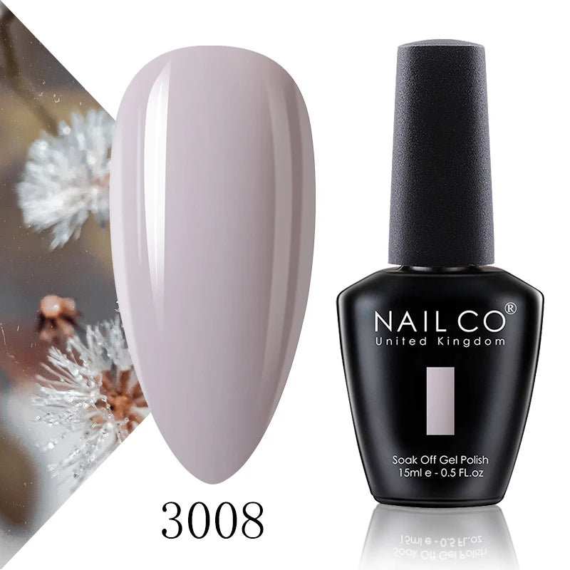 NAILCO 15ml Gel Nail Polish Vernis Semi Permanent Solid Soak Off UV Gel Varnish Nail Art Manicure BaseTop Coat