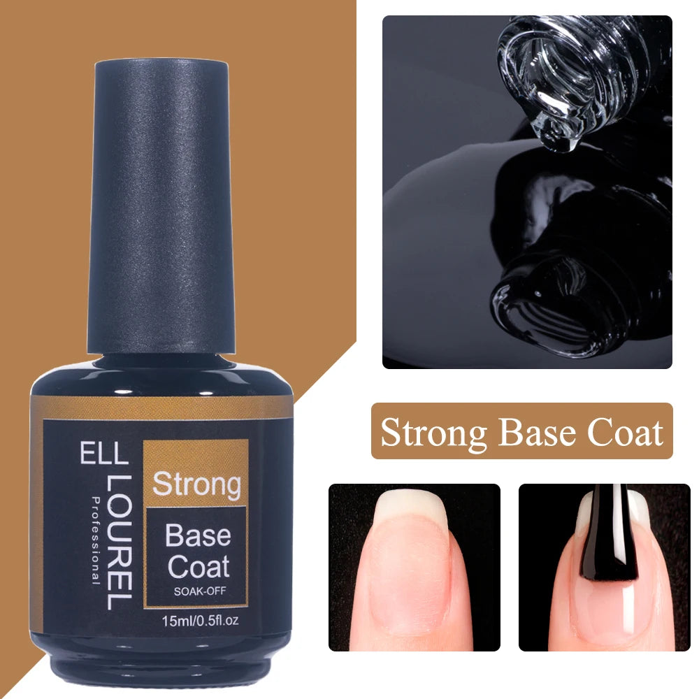 Vernis Semi-Permanent Base Rubber ELL LOUREL - plusieurs couleurs 15ml