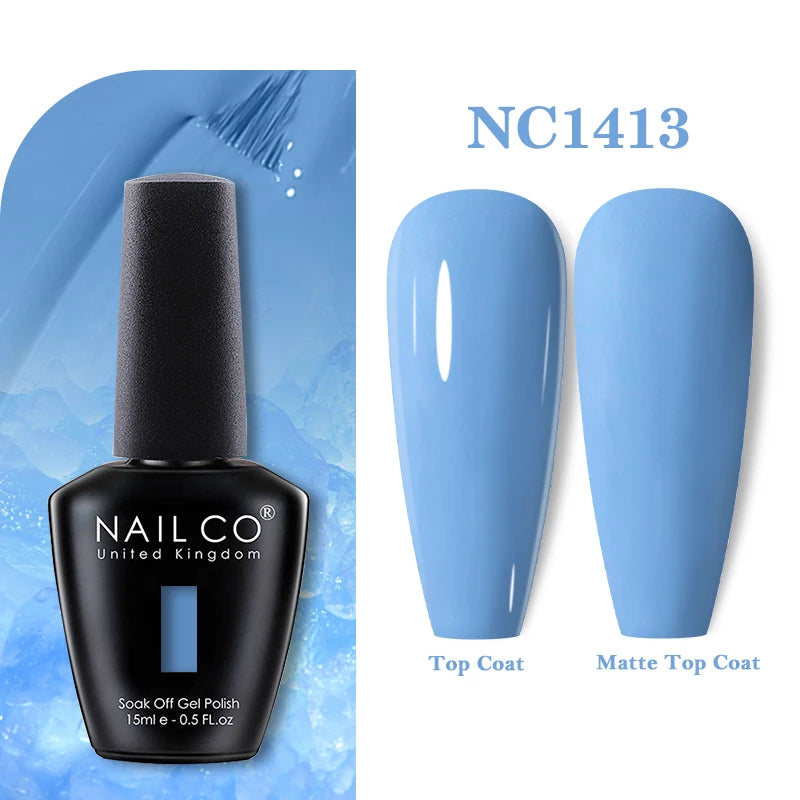 NAILCO 15ml Vernis Semi Permanent UV  Varnish Gel Nail Polish Nails Art Gel Manicure Design TOP BASE Hybrid