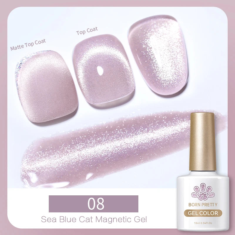 BORN PRETTY 10ml Water Light Cat Magnetic Gel Nail Polish Nail Supplies Vernis Winter Autumn Semi Permanent Christmas Xmas Gel