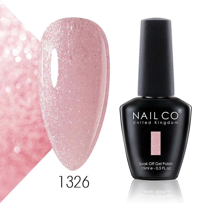 NAILCO 15ml Gel Nail Polish Vernis Semi Permanent Solid Soak Off UV Gel Varnish Nail Art Manicure BaseTop Coat