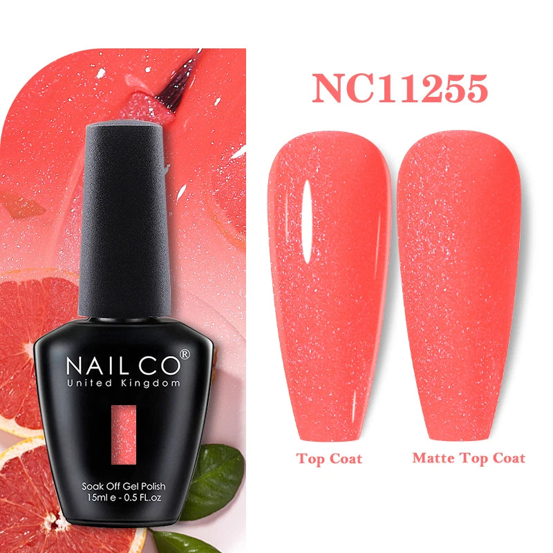 NAILCO 131Colors Vernis Semi Permanent UV Varnish Gel Nail Polish Nails Art Gel Manicure TOP BASE Varnish Hybrid