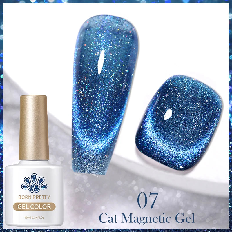 BORN PRETTY 10ml Water Light Cat Magnetic Gel Nail Polish Nail Supplies Vernis Winter Autumn Semi Permanent Christmas Xmas Gel