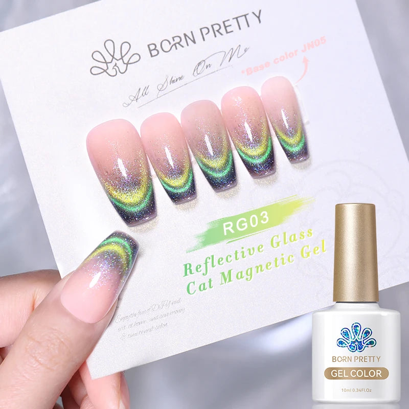 BORN PRETTY 10ml Water Light Cat Magnetic Gel Nail Polish Nail Supplies Vernis Winter Autumn Semi Permanent Christmas Xmas Gel