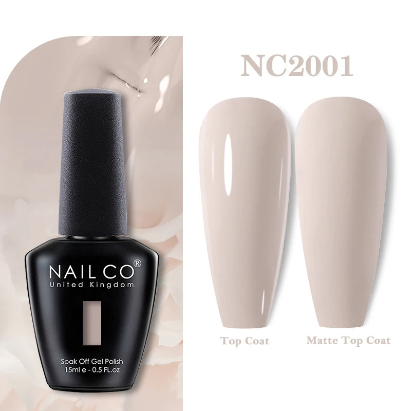 NAILCO 131Colors Vernis Semi Permanent UV Varnish Gel Nail Polish Nails Art Gel Manicure TOP BASE Varnish Hybrid
