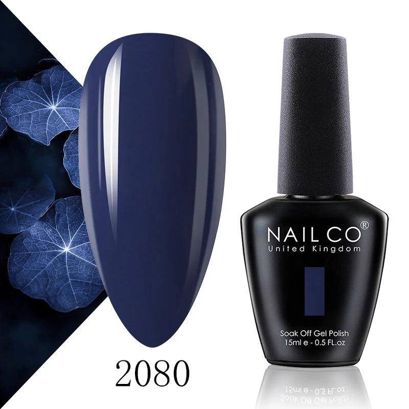 NAILCO 15ml Gel Nail Polish Vernis Semi Permanent Solid Soak Off UV Gel Varnish Nail Art Manicure BaseTop Coat