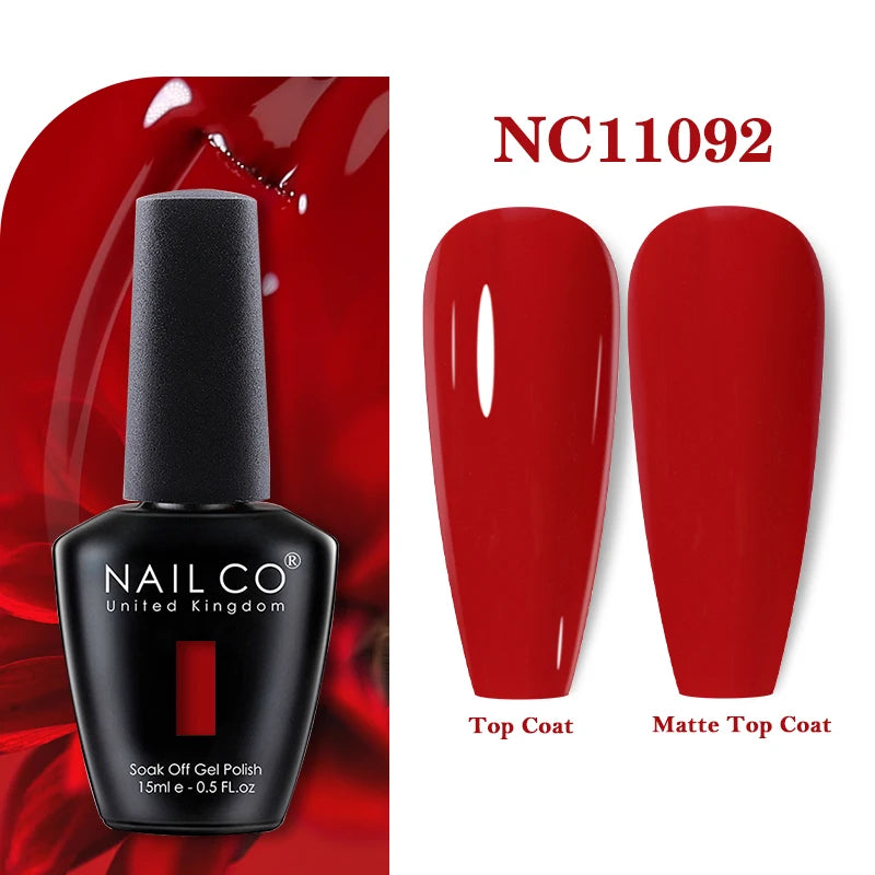 NAILCO 15ml Vernis Semi Permanent UV  Varnish Gel Nail Polish Nails Art Gel Manicure Design TOP BASE Hybrid