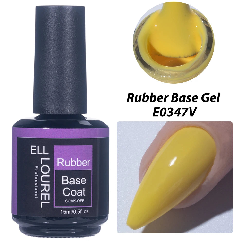 Vernis Semi-Permanent Base Rubber ELL LOUREL - plusieurs couleurs 15ml