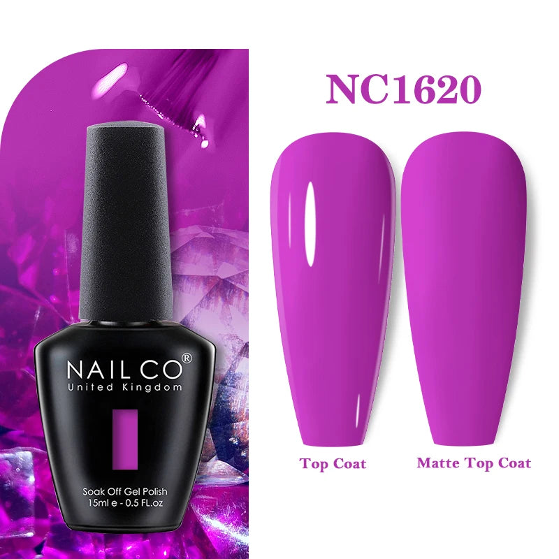 NAILCO 15ml Vernis Semi Permanent UV  Varnish Gel Nail Polish Nails Art Gel Manicure Design TOP BASE Hybrid